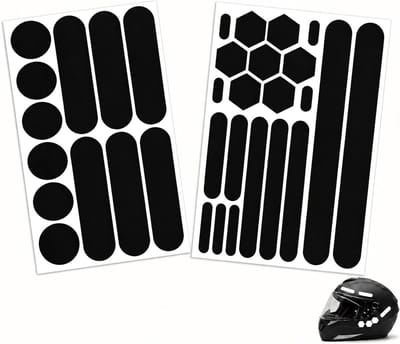 Reflectorstickers Set - Zelfklevende Strepen - Verhoog Zichtbaarheid - Reflecterend Materiaal - 2 Vellen - Zwart