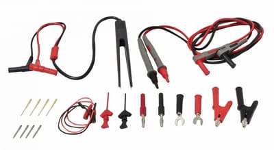 multimeter meetsnoer set 21 delig - met krokodillenklemmen - satra