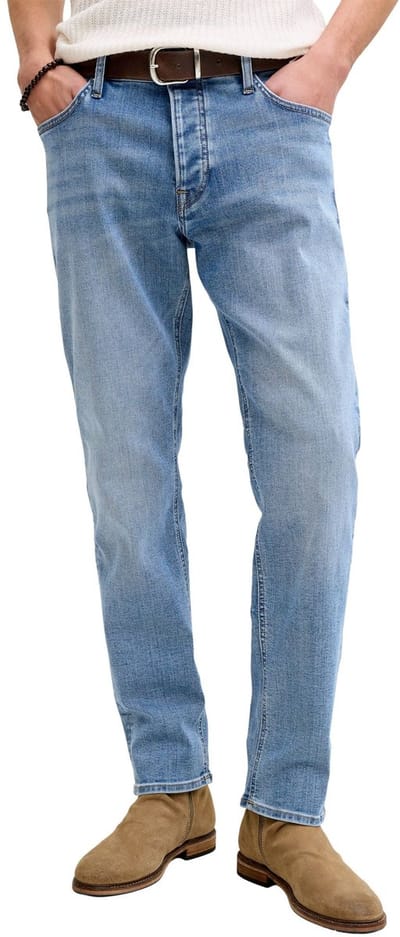 Jack & Jones blauwe heren jeans   Slim Fit   5-Pocket zakken   Knoop- en ritssluiting   Duurzaam   Regular waist Blauw 33/36