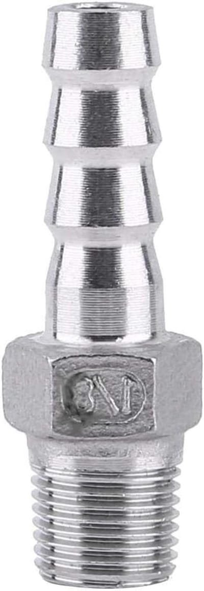 RVS Mannetje Draad Pijpconnector voor Slangen - BSP 1/8" tot 3/4" Barb Plug Adapter voor Luchtleidingen en Verbindingen
