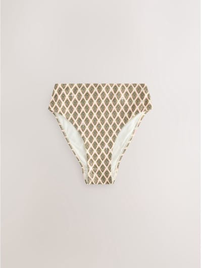 Next - Dames - Hoogopgesneden bikinibroekje met hoge taille - Groen