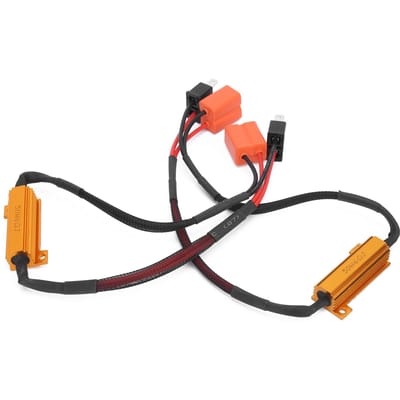 2 stuks H7 LED Mistlicht Decoder 50W 12V Belastingsweerstand Auto Koplampen Anti-Knipper Canceller black