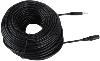 Allecto - 3,5 Mm Man-vrouw verlengkabel - Jack Aux-kabel - Ideaal voor audio - Zwart - Draad en kabel - Geschikt voor smartphone - 30 meter