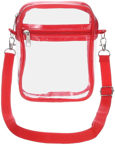 BRENZOOS- Crossbody Tas Waterdicht - Transparante Schoudertas - Sporttas - Festival Tas - Verstelbare Draagriem - 15 x 4,6 x 20 cm