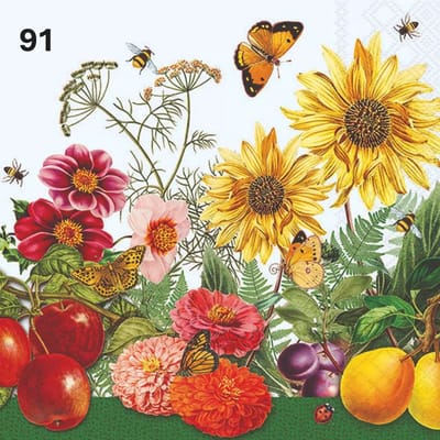 servetten sunny garden, servetten, decopage servetten, decopage, Ambiente
