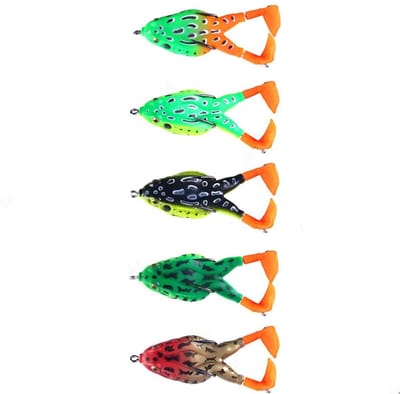 Dailygoods - 5 Stuks Kikker Kunstaas - Levensechte Crankbait voor Snoek en Baars