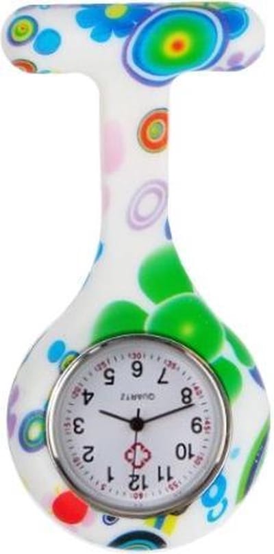 Fako® - Verpleegstershorloge - Zusterhorloge - Verpleegster Horloge - Siliconen RVS Print - Summer
