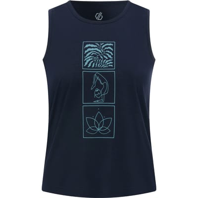 Dare 2B Dames Harmonic Mandala Lotus Bamboe Mouwloze Top (Marineblauw)