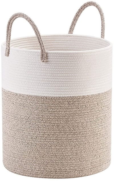 Slimlogy - Katoenen wasmand gevlochten - opbergmand - multi-purpose voor kleding, spullen of speelgoed - inhoud 52L