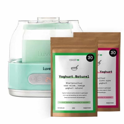 Luvele yoghurtpakket pure plus startklaar met 2 culturen voor 50 l