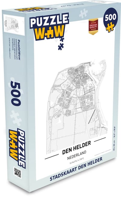 Puzzel Stadskaart Den Helder - Legpuzzel - Puzzel 500 stukjes - Plattegrond