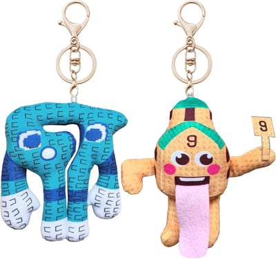 Pluche Knuffeldier - Verzamelobject Speelgoed - Cadeau Idee - Zachte PP-katoen Vulling - 15x10x2 cm - Blauw Geel