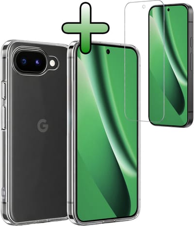 Hoesje Met Screenprotector - Geschikt voor Google Pixel 10a - Sterk & Shockproof - Back Cover - Siliconen Case - Telefoon Hoes - Transparant