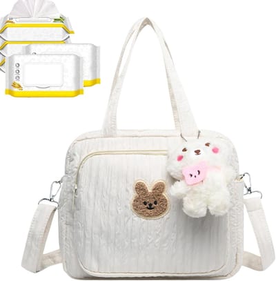 Luiertas Tote - Baby Organizer - Baby Verzorging - Verstelbare Schouderbanden - 24x20x14 cm - Grijs