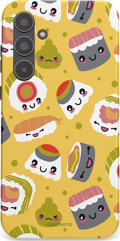 Casetastic Hoesje Geschikt voor Samsung A55 - Stijlvolle Beschermende Duo-layer Case - Sushi vriendjes