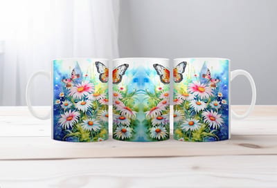 Auqarel koffiemok Bloemenpracht 5