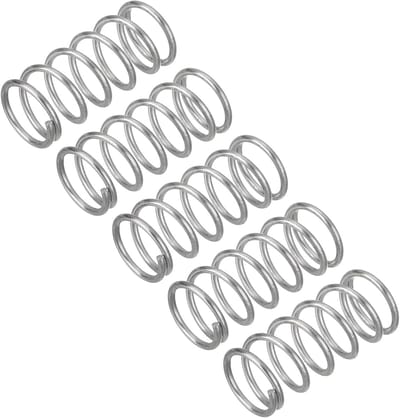 Drukveren Set - Compressieveren Spiraalveren - Industriële Toepassingen - 304 Roestvrij Staal - 0.9x9x20mm - Zilver