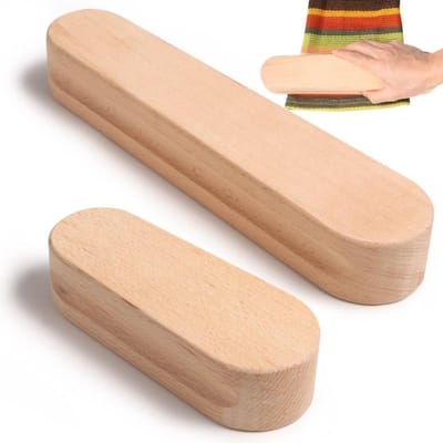 Kleermakers klepels - Naaihulpstukken - Naden platdrukken - Set van 2 maten - 305 cm - Houtkleur