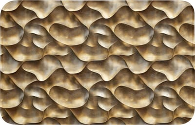 WC mat 80x50 cm - Antislip - Abstract - Antiek - Goud - Toiletmat - Vloermat - Douchemat - Toilet tapijt - Toiletmatten