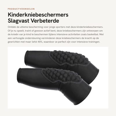 Dailygoods- Kinderkniebeschermers Slagvast - Set van 2 - Verhoogde Ondersteuning - Ademend Sportweefsel - Krachtcontrole - Nauw Geweven Garens - Kniebeschermers
