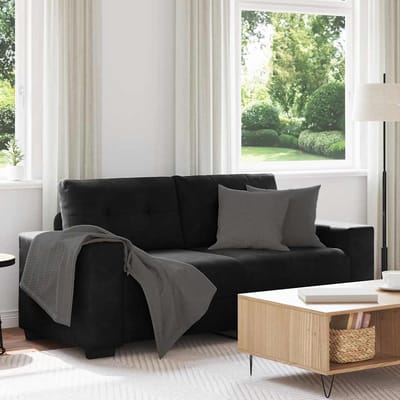 vidaXL - Loveseat - bank - 180x77x82 - cm - fluweel - zwart