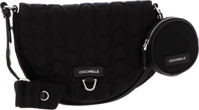 COCCINELLE Schoudertas Blaire Nyl. Mate Crossover Bag Noir / Noir Zwart