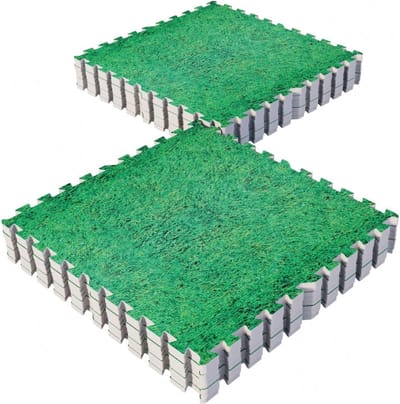 Gorilla Sports Vloermatten - Beschermingsmatten - 16 stuks - Totaal 5,76 m2 - Graslook - Sportvloer - Puzzel