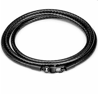 Basic ketting -Zwart -zwart slotje-50 cm- Charme Bijoux