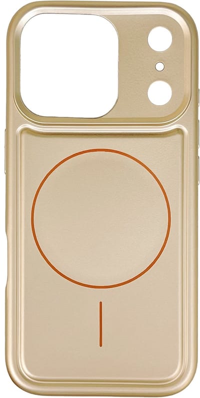 Casemania Hoesje Geschikt voor Apple iPhone 17 Pro - Metallic Goud - Matte Siliconen Back Cover - Geschikt voor MagSafe