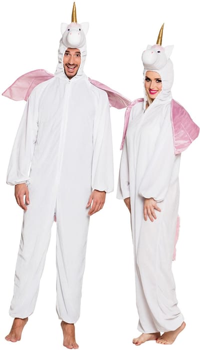 Boland - Kostuum pluche Eenhoorn wit (max. 1.95 m) - Volwassenen - Eenhoorn - Fantasy - Unicorn