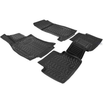 Tapis De Sol En Caoutchouc - J&J AUTOMOTIVE - Kia Stinger 2017 - Antidérapant - Sur Mesure - TPE Non Toxique noir