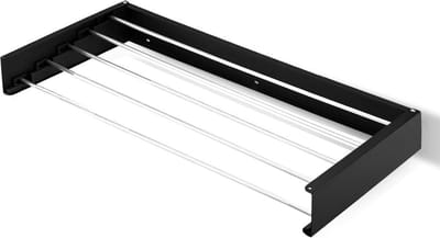 MKSS® Wanddroogrek - Droogrek Inklapbaar - Wasrek - Droogtoren - Droogrekken - Zwart