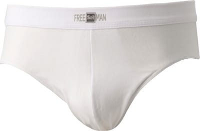 13070 Underwear Freeman heren slip - Katoenen heren onderbroek - Tunnen elastiek - Zachte tailleband - Wit / M