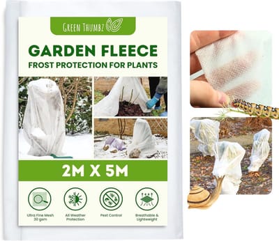 Vlies beschermhoes voor vorstbescherming van planten en bloemen - Winterbescherming 2 m x 5 m