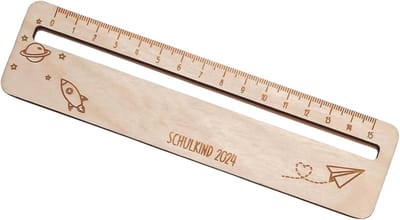 Houten Leesliniaal - Geleide Teksttool - Begrijpend Lezen - Dubbele Functie - 20x6 cm - Multicolor