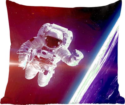 Sierkussens - Kussentjes Woonkamer - 60x60 cm - Ruimte - Aarde - NASA - Jongens - Kids - Kinderen