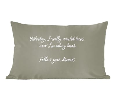 Sierkussens - Kussentjes Woonkamer - 50x30 cm - Yesterday, I really wanted tacos - Quotes - Taco lover - Spreuken