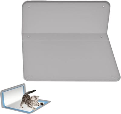 Hondentoilet Voor Binnen - Plasbak Puppy - Zindelijkheidstraining Huisdier - Lekvrije Rand - 34x26x1 cm - Grijs