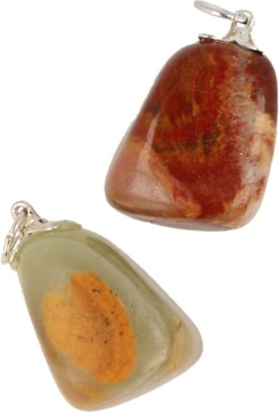 Aragoniet (Onyxmarmer) edelsteen hanger geslepen