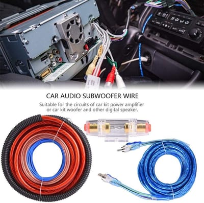 Dailygoody - Car Audio Versterker - 2800W Subwoofer Amplifier - Hoogwaardige Geluidskwaliteit - 4 Kanaals - Geschikt voor de meeste auto’s - Kabelset