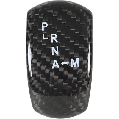 Schakelpookknop Cover Koolstofvezel Schakelpookkop Decal Sticker voor GTR R35 2008-2015 black