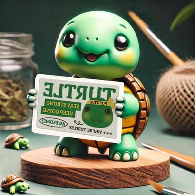 Inovra - Origineel positief schildpad, mini-beeldje, decoratief, motiverend, geluksbrenger voor dames en heren, cadeau-ideeën voor speciale vrienden, gadgets, bureauaccessoires, decoratief artikel voor kamer