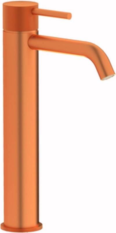 Plieger Roma wastafelkraan verhoogd met waste 27.2cm geborsteld koper
