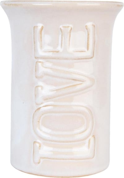 Geurbrander | Ø 8*12 cm | Creme | Keramiek | Rond | Love | Clayre & Eef | 6CE0599N