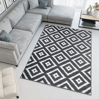 Tapiso Luxury Vloerkleed Donkergrijs Woonkamer Modern Tapijt Maat- 120x170