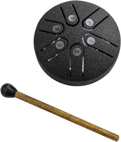 Steel Tongue Drum - Handpan Drum - Meditatie Muziek - Stabiele Klank - 7.5 cm - Zwart