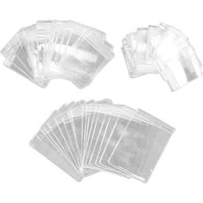 120 pièces Sacs à Bijoux Transparents Épais Résistants à l'Oxydation PVC Sacs à Fermeture Ziplock Transparents pour Boucles d'Oreilles Anneaux Bijoux