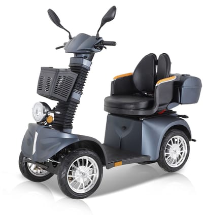 Aribeca Hygieia B8-DJD2D-B - 15 km/u elektrische mobiel voor senioren, elektromagnetische rem, 4-wielen-mobiliteitsscooter, elektrische mobiele senior mobiel
