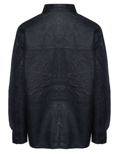 Zadig & Voltaire blouse TAMARA CUIR FROISSE zwart