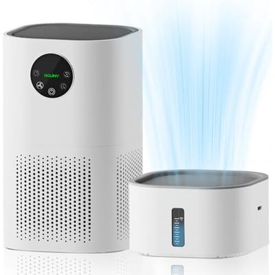 ROUNY 2-in-1 luchtreiniger en luchtbevochtiger, H13 True HEPA-filter, CADR 150 m³/h, dekking 20-50 m², slaapstand ≤25 dB, scherm voor luchtkwaliteit,